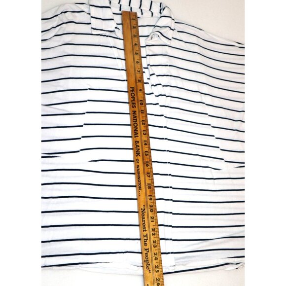 We The Free Striped Oversized Collared Top Classic Coastal Preppy Aesthetic - Picture 7 of 8